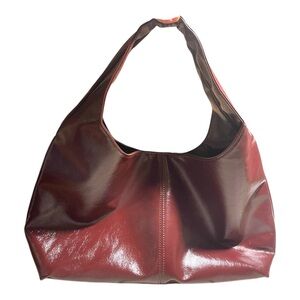 Burgundy Boho-Vintage Style Purse Tote Bags for Women Slouchy Hobo Bags Leather